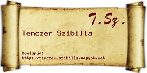 Tenczer Szibilla névjegykártya